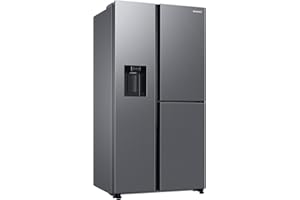 Samsung RH68B8521S9/EG Side-by-Side Kühlschrank, 178 cm, 627 ℓ, Food Showcase-Tür, Platzsparender In-Door Icemaker, Twin Cooling+, No Frost+, 4,5 ℓ Wassertank, Edelstahl Look