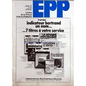 ECHO DE LA PRESSE ET DE LA PUBLICITE (LÕ) [No 1053] du 12/09/1977 - SOMMAIRE ÔÇô PRESSE ÔÇô CALENDRIER PRESSE ÔÇô COLETTE RICHER ALCOOL TABAC PORNOGRAPHIE ÔÇô ECHOS PRESSE ÔÇô NOEL JACQUEMART NOUVEAUX JOURNAUX VIEILLES INSTITUTIONS ÔÇô DOIGTS DÔÇÖOR MAGAZINE NOUVEL HEBDOMADAIRE POUR LES FEMMES ÔÇô JOSEPH FONTANET REPOND AUX QUESTIONS DE LÔÇÖE P P AVANT LA PARUTION DU PREMIER NUMERO DE JÔÇÖINFORME ÔÇô LE PLAN DE SAUVETAGE DE LÔÇÖIMPRIMERIE LANG PREVOIT UNE AIDE DE LÔÇÖETAT UN REPORT DÔÇÖECHEANCE