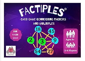 Factiples Math Card Game | Educational Card Game | Learning Card Game (Age 9+) | Kids Card Game | Fun Math Game | Multiplication and Division Game