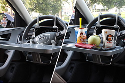 DaoRier Faltbare Auto-Rücksitz Laptop-Halter Auto Laptop Halterung Getränkehalter Notebooktisch KFZ Tischhalterung Schwarz - 2