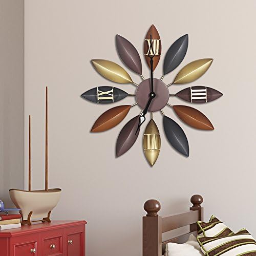 Retro wall clock iron American watch industry Wind Restaurant and Bar Lounge creative clock mute Bedroom 14" Large dream 71CM Rainbow