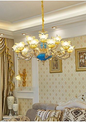 WQRTT® French crystal chandelier Restaurant living room lights Duplex building Villa hotel clubhouse Engineering lamps Zinc alloy European lamp , 15