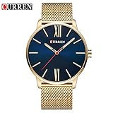 Curren 8238 Fashion Watch Stahlband analoge Quarzuhr 3ATM wasserdichte Uhr Modische Stahlband Armbanduhr Bestes Geschenk - Gold