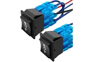 Gebildet 2pcs Interruttore a Bilanciere 6pin 3posizioni ON/Off/ON Interruttore a Levetta Momentaneo Interruttore di Inversione di Polarità DC 12V 10A Controllo AC 110V-220V DPDT Pulsante a Bilanciere
