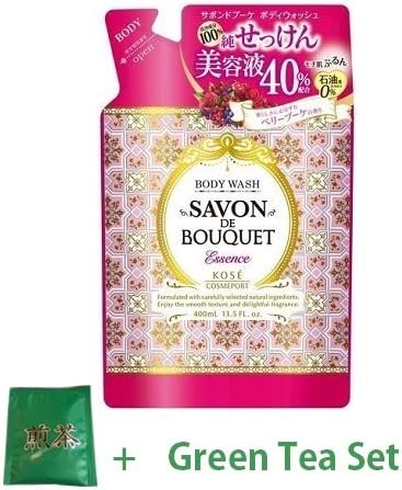 Kose Savon de Bouquet Essence Body Wash - 400ml - Refill (Green Tea Set)