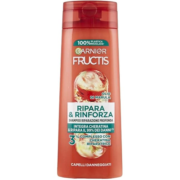 Garnier Fructis Haarmaske Repara & Stärkt – 3er Pack, Mit Marulaöl & Keratin, Für Geschädigtes Haar