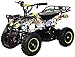 Produktbild Actionbikes Motors Kinder Elektro Miniquad ATV Torino 800 Watt 36 Volt - Scheibenbremsen - Safety Touch System Fußschalter (Gelb Graffiti)