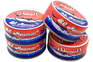 HARVESSA 4X Hochwertiger Ganzer Thunfisch in nativem Olivenöl 160g Dose aus Tunesien | 100% natürliches Olivenöl | Saftiger und delikater Geschmack 4X160g (640g)