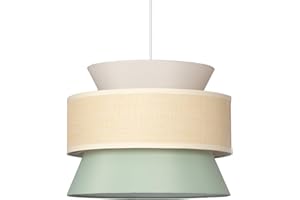 LEDKIA LIGHTING - Lámpara Colgante Tela Chulu | Diseño Elegante y Clásico | Compatible con Bombilla E27 | Uso Interior IP20 | 40W Máx, Verde, Textil