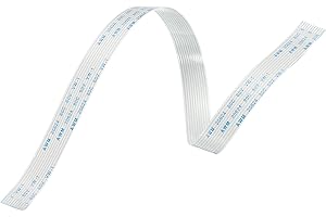 sourcing map Flexible Plano Cable Extensión Cinta Cables 10 Pasadores 1,0mm Paso 300mm para 3D Impresora, Bricolaje, Cámara, Pantalla y DVD Reproductor Conector A Tipo Paquete de 10