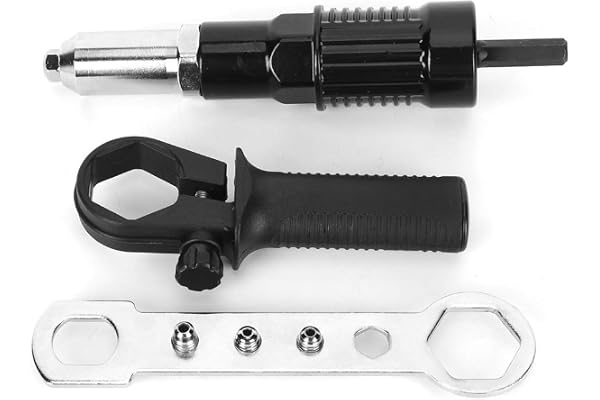 Adaptateur de pistolet à rivet, pistolet à rivet électrique à main professionnel pour perceuse sans fil, ensemble d'insert d'adaptateur de pistolet à écrou à rivet, conversion de foret en outil à main