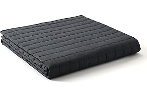 ‎YNM YNM Beruhigende, schwere Baumwolldecke mit Bettbezug, Öko-Tex-zertifiziertes Premium (dunkelgrau, 203 cm x 220 cm, 11 kg), geeignet für zwei Personen auf Doppel- und Kingsize-Betten