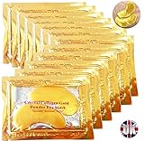 Premium Crystal Gold Collagen EYE Mask Crystal Bio Anti Wrinkle Moisture Skin Care Patch Pad with Lavender Essential Oil, Collagen, Haluronic acid (x5 Collagen Masks)