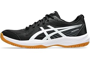 Asics Men's Upcourt 6 Volleyball Shoe Mens Upcourt 6, Black/White, 10