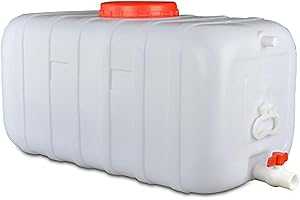 GQZJY Réservoir d'eau de Camping Car extérieur Bidon d'eau Alimentaire avec Robinet en Grande Capacité Plastique Jerrican Eau potabl pour Camping Car Le Jardinage(Size:200L)