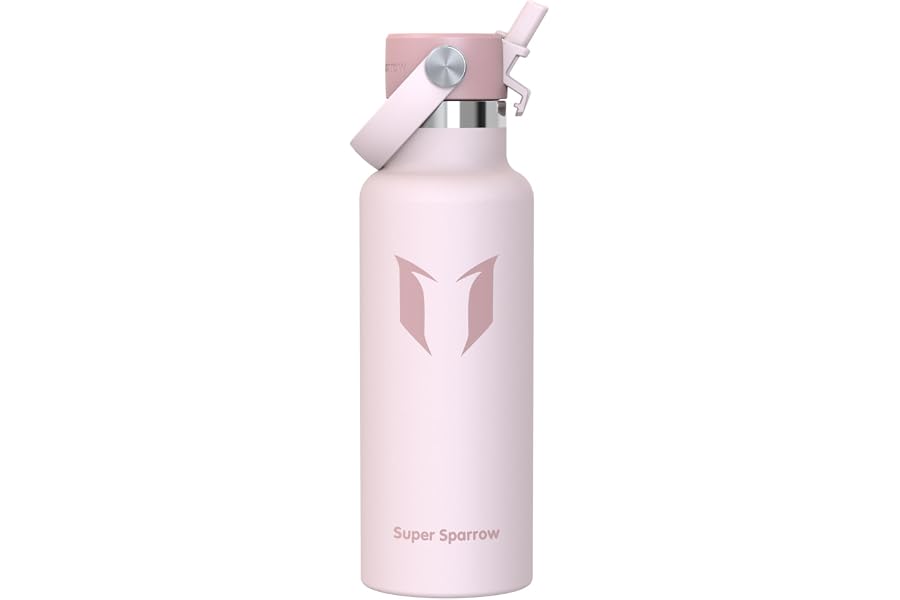 Sparrow Insulated Water Bottle - 350ml/500ml/750ml/1L/1.2L - FlipFlow Metal Water Bottles with Straw Lid - BPA Free - Leakpro