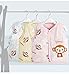 Monvecle Baby Organic Cotton Warm Vests Unisex Infant to Toddler Light Padded Waistcoat Pink Monkeys 6-9m