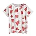 Produktbild FeiBeauty 2018 Damen Kurzarm Sommer Kurzarm Wassermelone Printed T-Shirt Bluse Tops Rundhals Druck Muster Oberteile Loose Fit Bluse