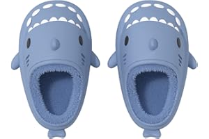 Puimentiua Pantofole Squalo Bambini Ciabatte Ragazzi Invernali Pelose Ciabatte Squalo Donna Inverno Impermeabili Pantofole Pelose Antiscivolo Suola Spessa Morbide Leggere Lavabili