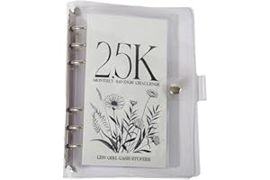 HFSAZJ 12-Month Envelopes Money Saving Challenge Box Binder, Money Saving Wallet, Budget Binder Money Saving Challenge Book With Envelopes (save 2.5k)