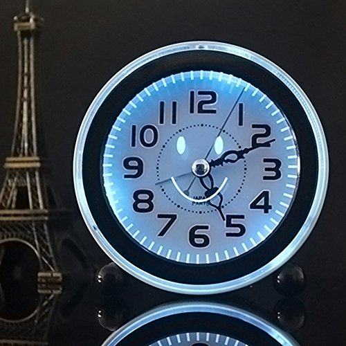 Pingxia 4 Zoll Großen Glockenwecker Ohne Ticken Wecker Laut Tischuhr Nachtlicht , Schlummerfunktion , Weckmelodien , Batteriebetrieben Schwarz 11.5cm × 10cm × 4.2cm - 5