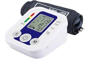 FONCBIEN Tensiomètre Électronique de Bras - 2x99 Mémoires, Écran LCD, Brassard Ajustable, Mesure de la Tension Artérielle et du Rythme Cardiaque