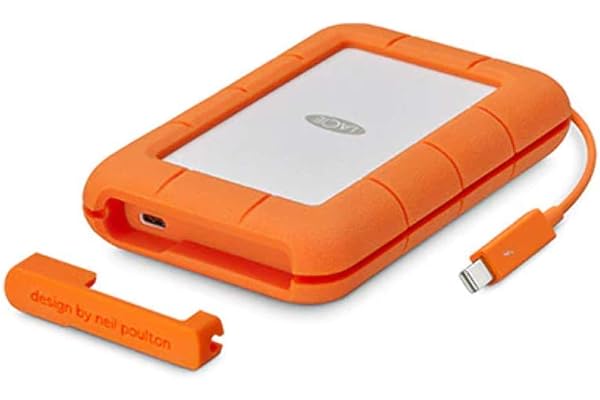 LaCie Rugged Thunderbolt USB-C 5To, disque dur externe mobile - STFS5000800 (1x Thunderbolt, 1X USB-C)