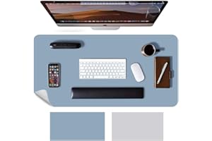 Anmete Tappetino da Tavolo Grande in Pelle PU Sottomano Scrivania Impermeabile 900 450 mm Doppia Faccia Tappetino Tavolo Computer Tastiera Mouse Pad XXL Tappetino Scrivania per Ufficio Casa Laptop PC