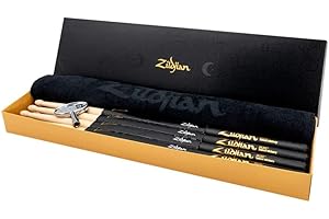 ZILDJIAN Pałka bębnowa Bundle 4 x 5B DIP + serwetka + tuner baterii SDSP248