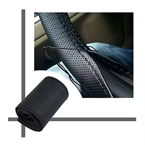 Goliton® housse de volant en cuir de microfibre,diamètre 38cm-Noir