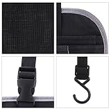 Auto Oragnizer Aufbewahrungstasche Autositztasche Rückenlehnenschutz Rücksitz Multipocket mit iPad Fach Kinder Rücksitz-Tasche(Schwarz Grau) - 4