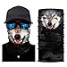 Produktbild Colorful Damen/Herren Multifunktionstuch | Sturmmaske | Bandana | Schlauchtuch | Halstuch für Motorrad Fahrrad Ski Paintball Gamer Karneval Kostüm 3D Tiere Maske (F)