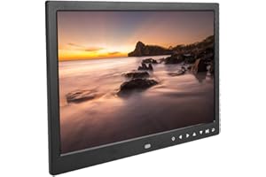 GARSENT Marco de Fotos Digital, Marco de Fotos electrónico portátil de 13 Pulgadas y 1080p HD con Reloj Despertador, Función de Calendario Foto/Música/Video Álbum del Reproductor de películas(Black)