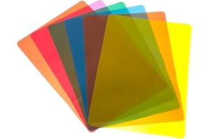 Phoetya Dyslexia Overlays Professional Pack of 6,A4 Coloured Dyslexia Aids for Children,Reading Rulers Guided Reading Highlight Strips for Visual Stress, Dyslexia, Irlens Syndrome and A-D-H-D