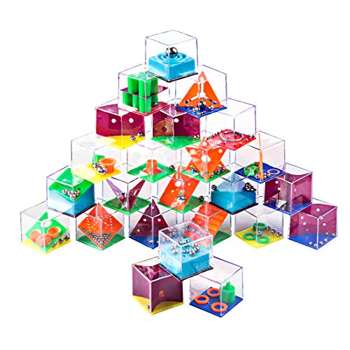 LoKauf 24Pcs Calendario de Adviento Laberinto Juegos de Habilidad Puzzle 3D Rompecabezas Juegos de Ingenio para Niños Adultos