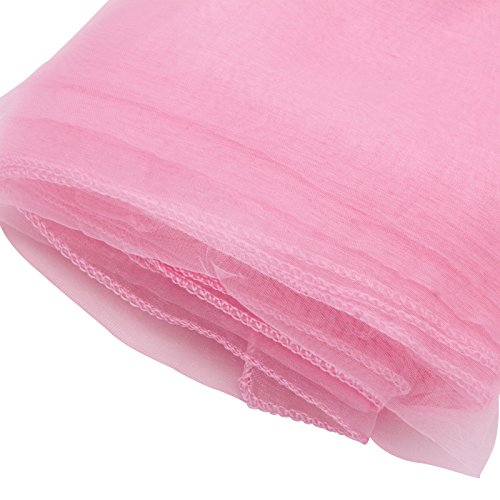 BITFLY 10 m x 1,35 m Organza Swag DIY Stoff Hochzeit Top Table Event Party Decor Treppe Schleife Querbehang Tisch Rock 30 Farbe – Hell-Pink - 2
