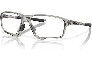 Oakley Crosslink Zero OX8080 808004 58MM Polished Grey Shadow Square Eyeglasses for Men + BUNDLE With Designer iWear Complimentary Eyewear Kit