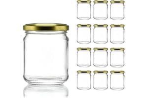 Firmadigaranzia srl Barattoli in vetro per marmellate e omogeneizzati da 212 ml con tappo twist off 63MM 24PZ - Vasetti vuoti in vetro da 212 ML per marmellate, conserve, cinfetture e bomboniere