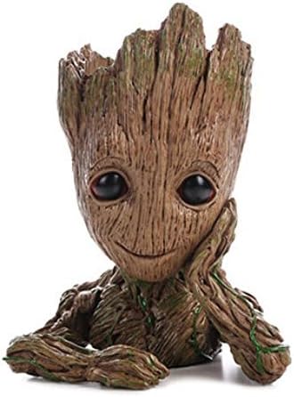 Homee998 Baby Groot Action Figures Guardians of The Galaxy Flowerpot Baby Cute Model Toy Pen Pot Best Gifts (14.5cm x 10 x 11.7 cm) (14.5cm x 10 x 11.7)