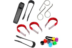 MEISO Radschrauben Kappen Werkzeug, 9 Stück Ersatz Radkappen Tools, verschiedene Werkzeuge für Montage und Demontage,Radschrauben Radmutter Radschraubenkappen,Universal Demontagezange Abzieher Abziehaken