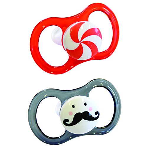 Esska Happy Latex Tétine (Rouge/Noir, 2 pièces)