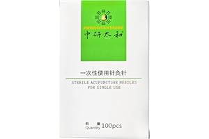 ZHONGYAN TAIHE ZHONGYANTAIHE 100 PCS Acupuncture with Tube Stainless Steel Beauty Massage 100PCS/BOX Disposable Acupuncture lndividual Tube (0.16 * 13mm)