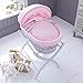 Izziwotnot Pretty Pink Gift Wicker Moses Basket, Soft Grey