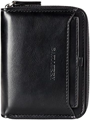 Niceeday Men and Womens Wallet Bag with Removable Cards Holders Credit Cards Holders with Zipper Coin Pockets Money Clips Soft Real Leather Fan Concertina Multi Card Capacity Palm Wallet Purse Cardholder