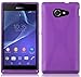 Produktbild Cadorabo Hülle für Sony Xperia M2 Hülle in Handyhülle aus flexiblem TPU Silikon im X-Line Design Silikonhülle Schutzhülle Soft Back Cover Case Bumper Flieder Violett