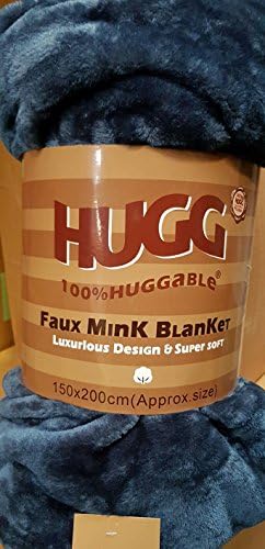 Hugg Mink Faux Fur Throw Charcoal Blanket 150cm x 200cm Throw Blanket (Home &amp; Bath Co.)