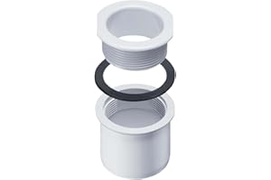 INEFA Ablaufstutzen zum Schrauben für Kastenrinne, PVC DN 75 / NW 83 Weiß Einhangstutzen Dachrinnenzubehör, einfache Montage, Made in Germany