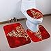 Produktbild ZEZKT Toiletten Sitzabdeckung und Teppich-Set, Weihnachtsdeko WC Cover Toiletten Sitzbezug Badezimmer Verziert Toilet Seat Cover Kreativ Festival Ornament (E)