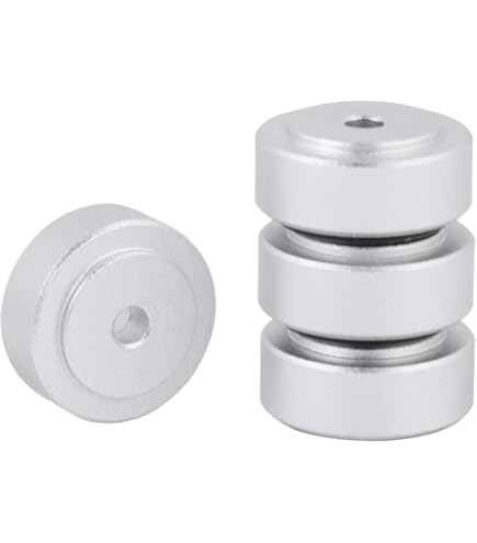 Piedini In Alluminio Per HiFi - Set Da 4, Con Ammortizzatori In Gomma, Max 10kg