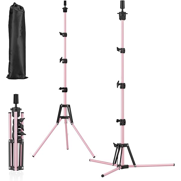 Perückenständer Mit Kamm & Clips – Höhenverstellbarer Trainingskopf Für Friseure & Styling
